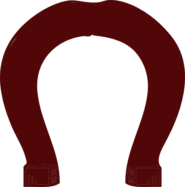 Horseshoe Red Png Clipart (588x596), Png Download