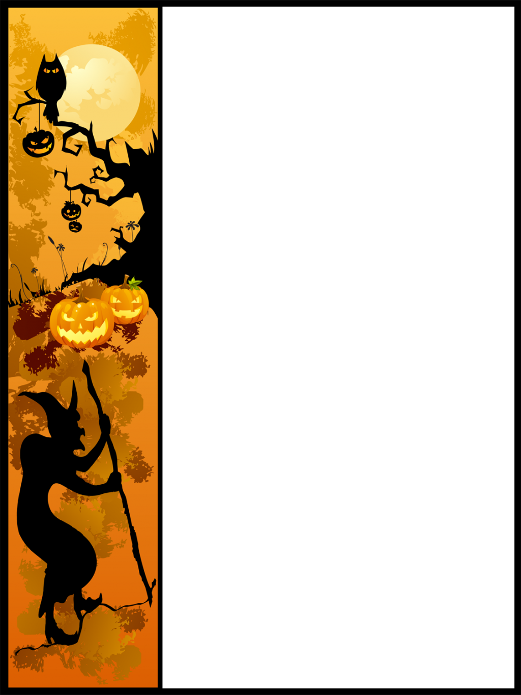 Download Halloween Borders Free Clipart Halloween Clip - Halloween Free Clip Art Borders - Png Download (900x1200), Png Download