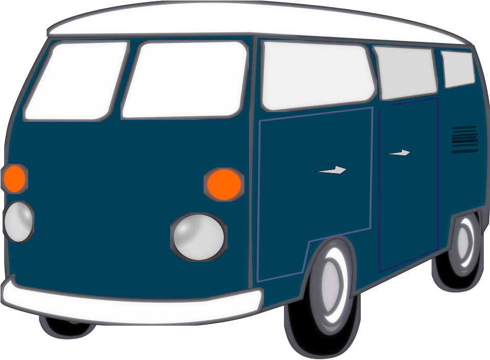 Good Old Van - Van Clip Art - Png Download (1000x880), Png Download