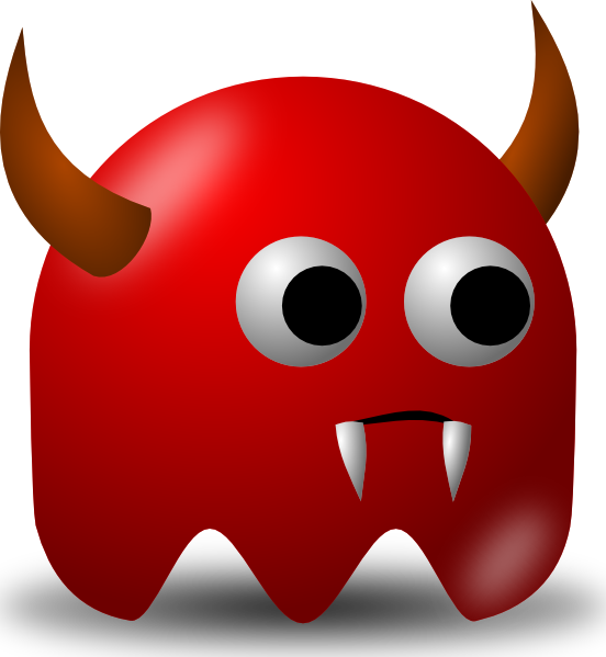 Download Pcman Game Baddie Devil Clip Art Vector Today - Devil With Transparent Background - Png Download (552x599), Png Download