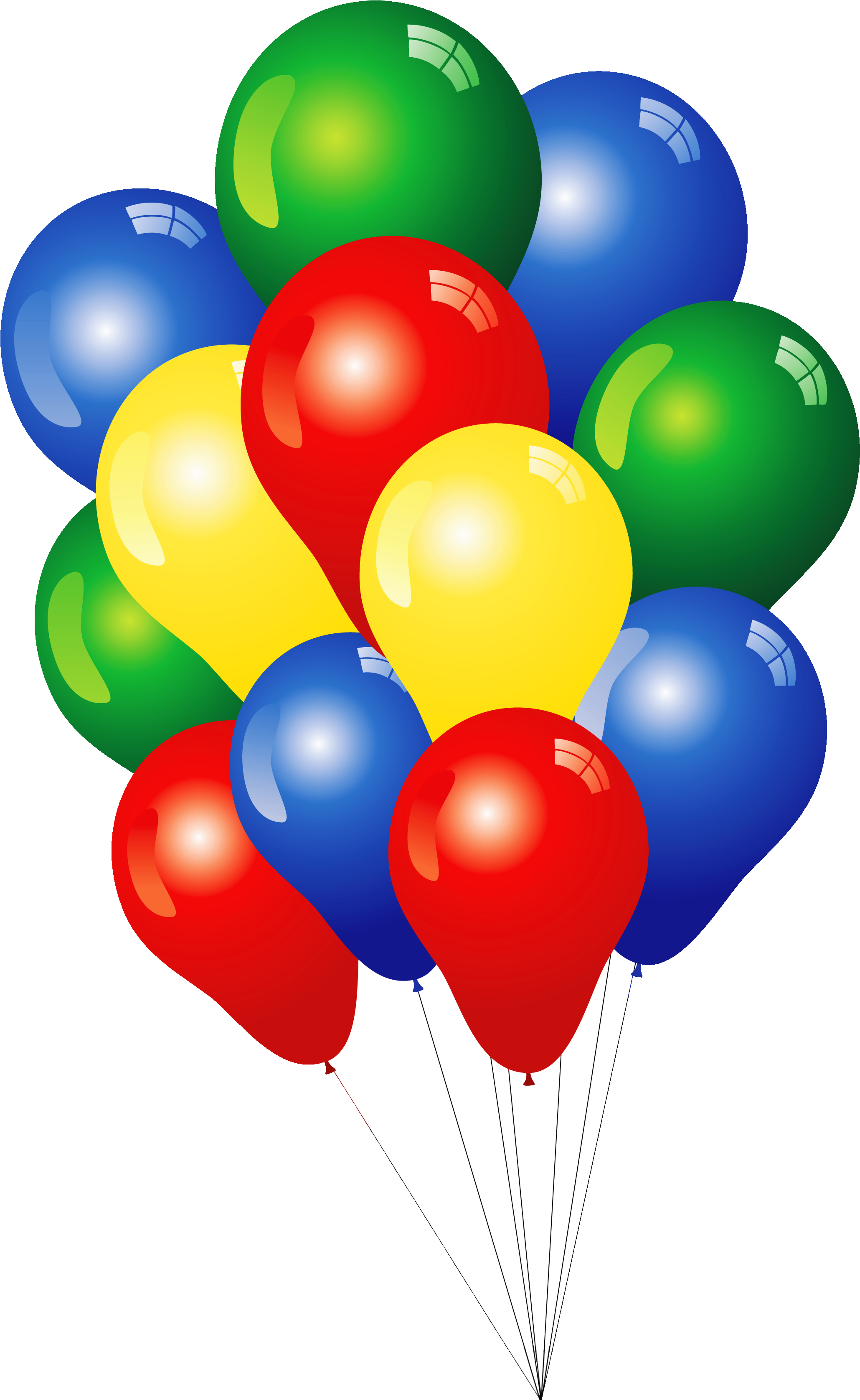 Clip Arts Related To - Multi Colored Balloons - Png Download (2312x3602), Png Download