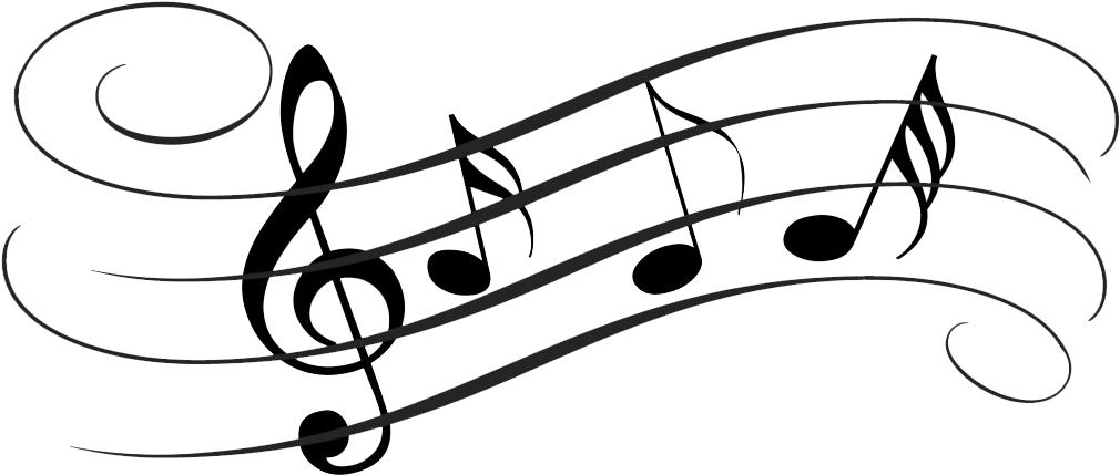 Clipart, Music Staff Clipart 19 Music Staff Jpg Library - Music Notes Ornament (round) - Png Download (1024x460), Png Download