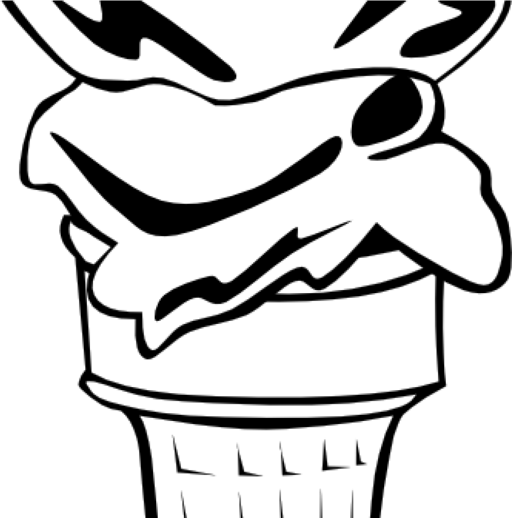 Ice Cream Clipart Black And White Ice Cream Clipart - Ice Cream Cone Clip Art - Png Download (1024x1024), Png Download