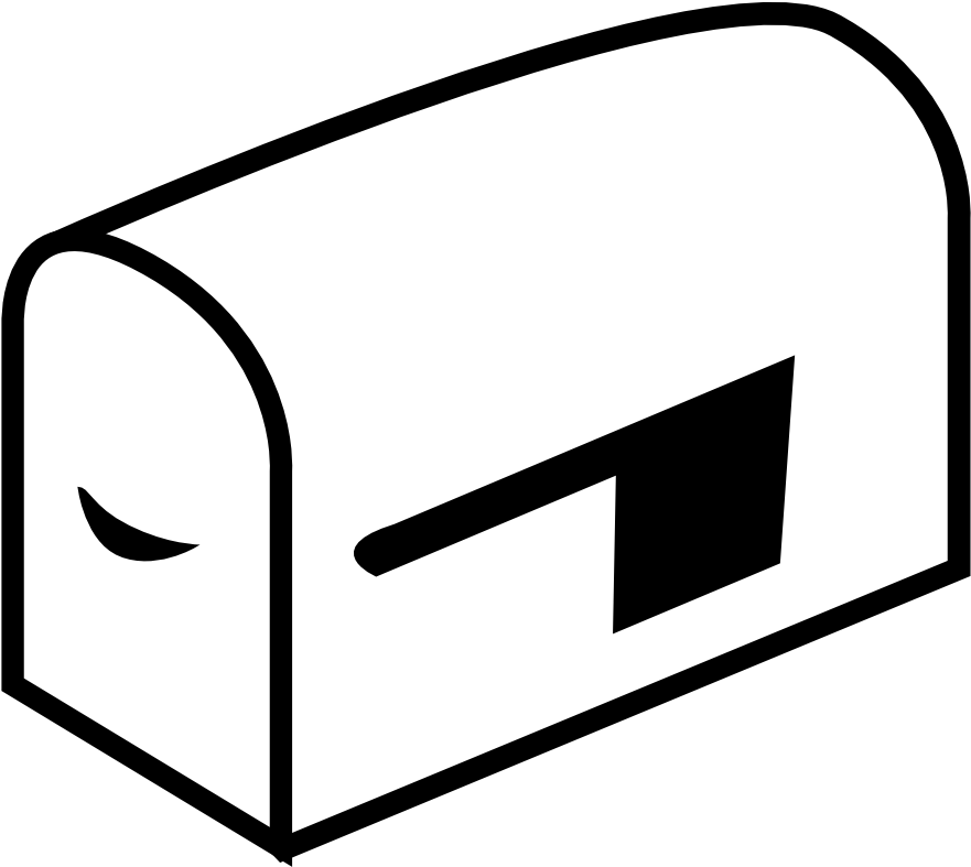 Letter Box Email Box Download Drawing - Mailbox Clipart - Png Download (750x750), Png Download