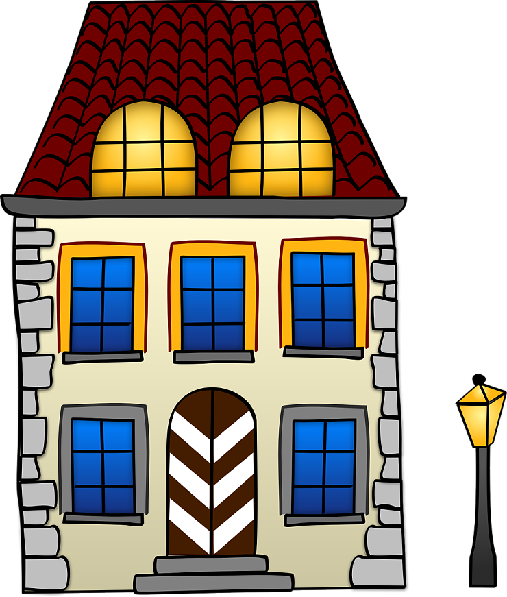 Villa Clipart American House - Draw Buildings And Other Structures: A Step By Step - Png Download (543x640), Png Download