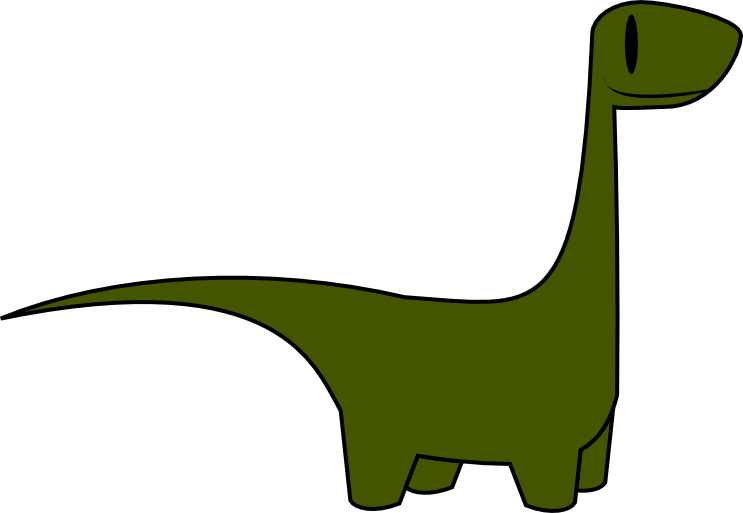 Dinosaur Free To Use Clipart - Dibujos Simples De Dinosaurios - Png Download (743x513), Png Download