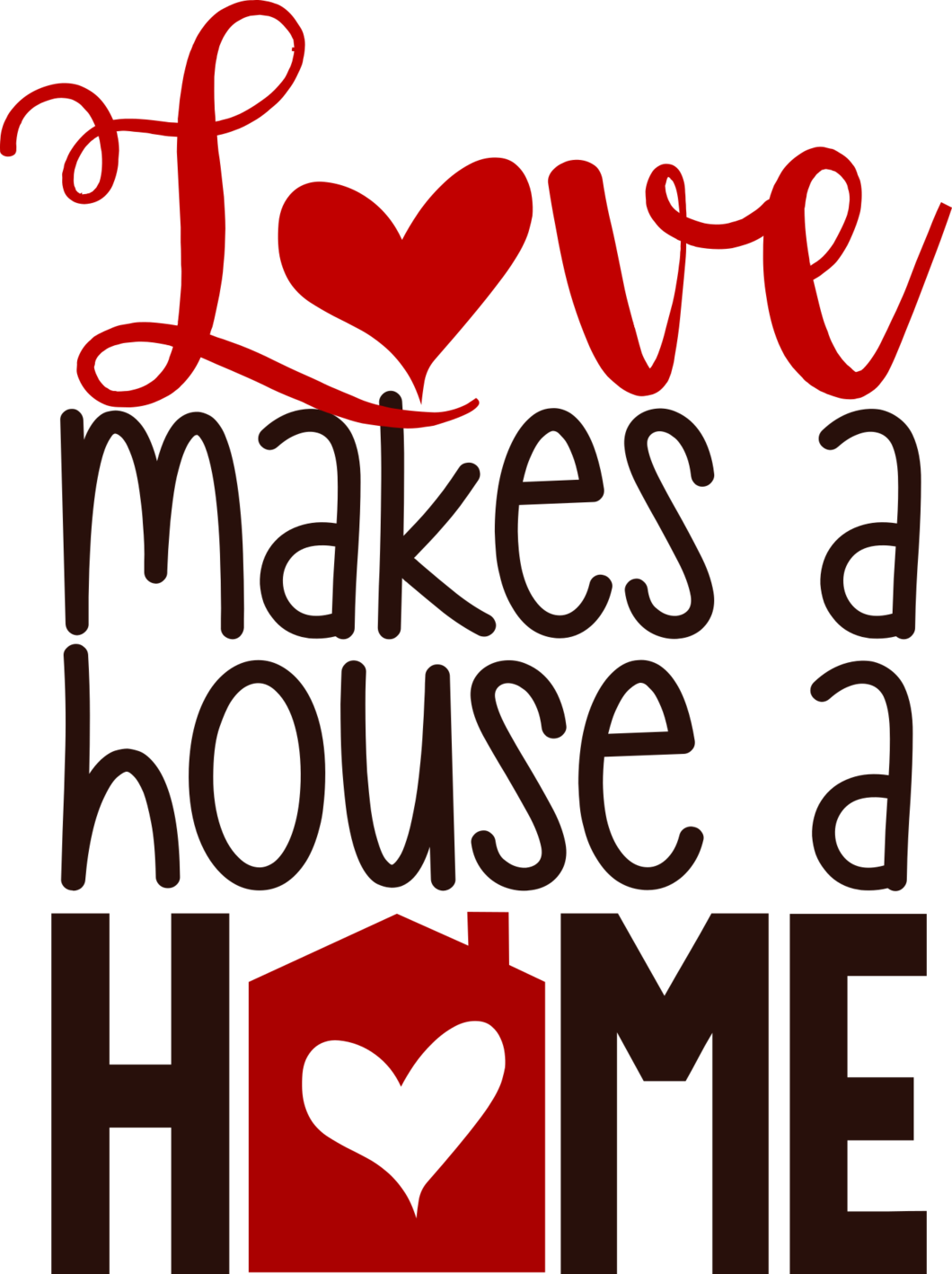 Love Text Clipart House - Clip Art - Png Download (1060x1418), Png Download