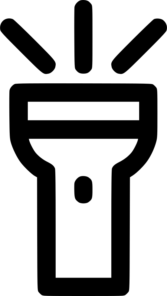 Flashlight Svg Png Icon Free Download Onlinewebfonts - Clip Art Transparent Png (552x980), Png Download