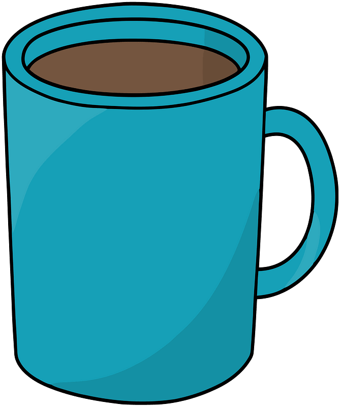 Coffee Cup Line Art Email Mug - Mug Clipart - Png Download (635x750), Png Download