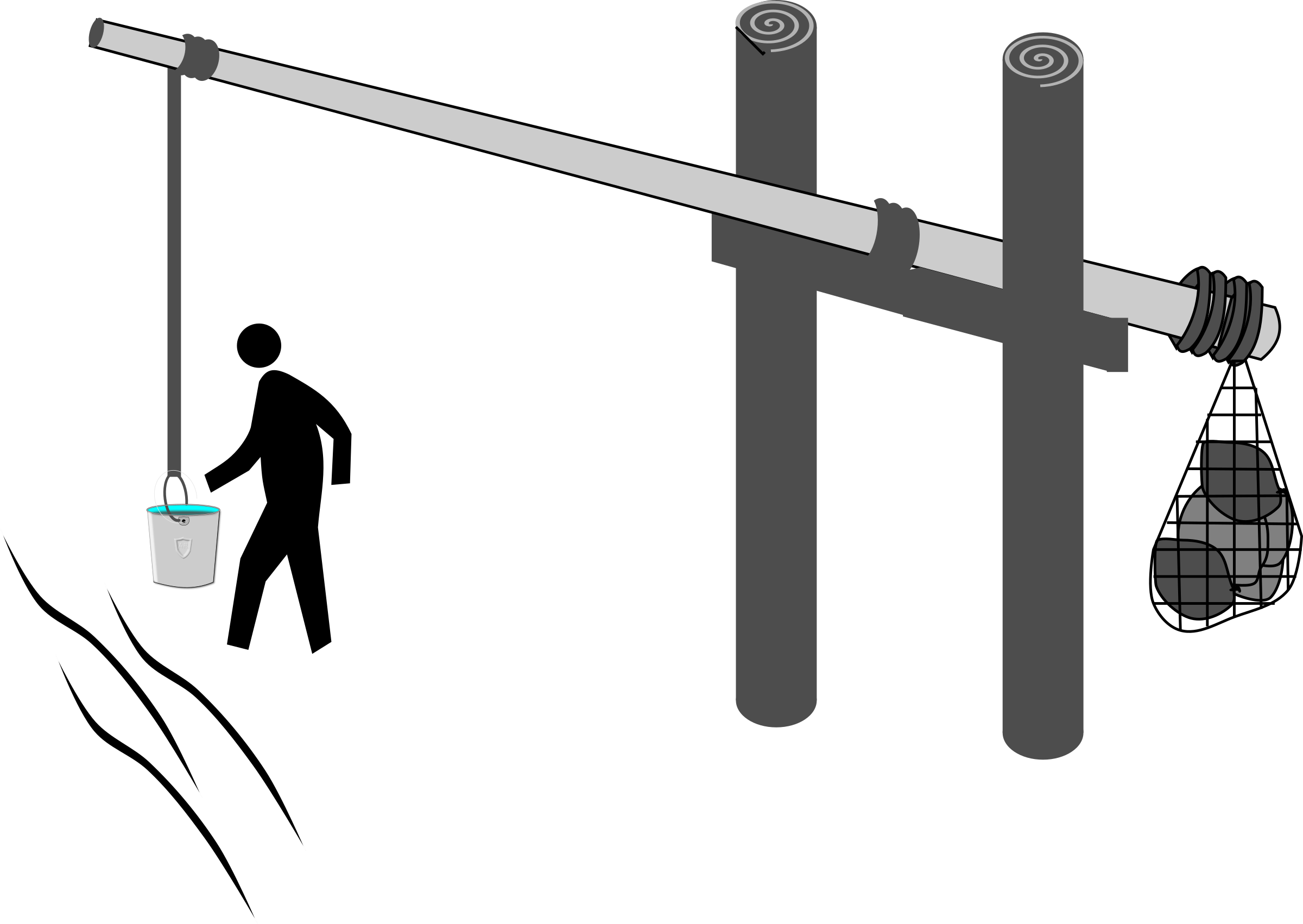 Shadoof Computer Icons Information Dictionary Word - Shaduf Clipart Black And White - Png Download (1058x750), Png Download