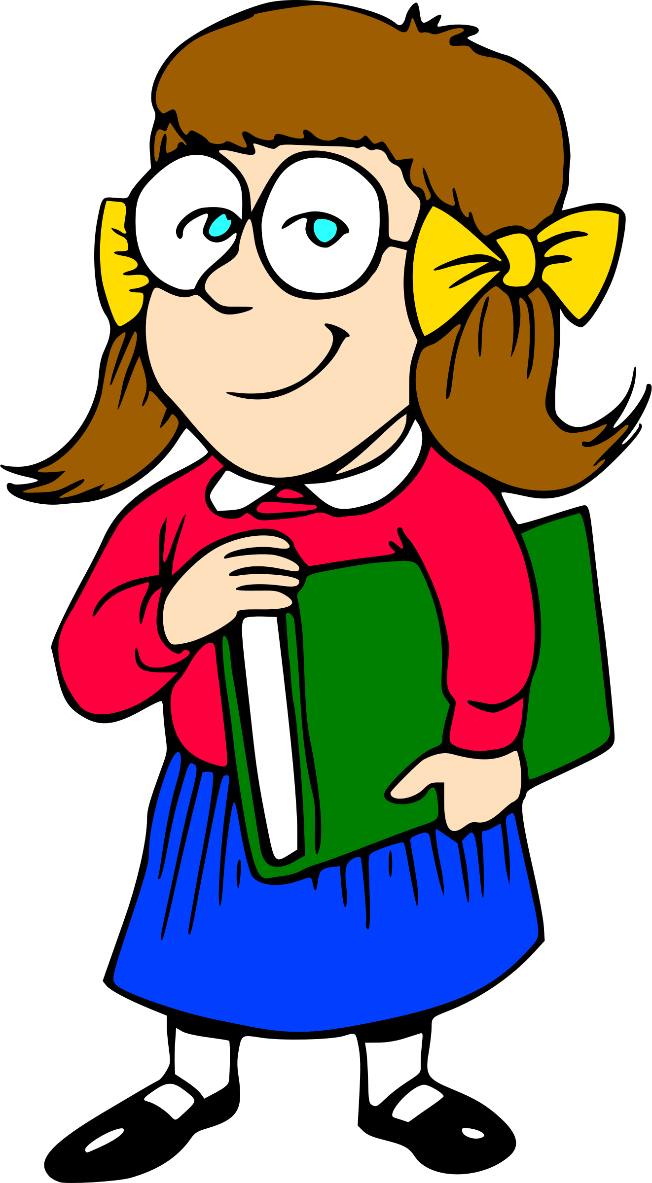Clipart Schoolgirl 1 Microsoft Clip Art Free Download - Back To School Water Bottle - Png Download (1322x2400), Png Download