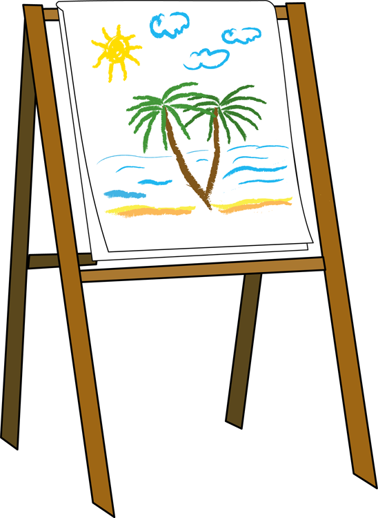 Art Easel Clipart - Easel Clipart - Png Download (548x750), Png Download