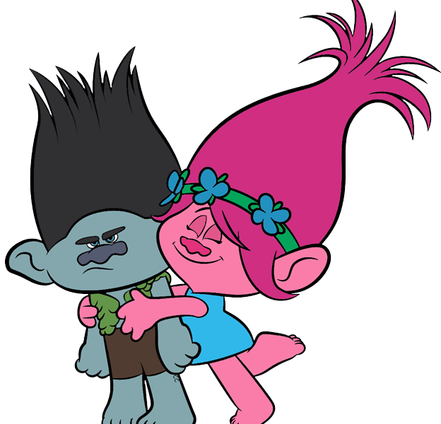 Trolls Poppy Clipart Best Coloring Pages - Trollsclip Art - Png Download (624x600), Png Download