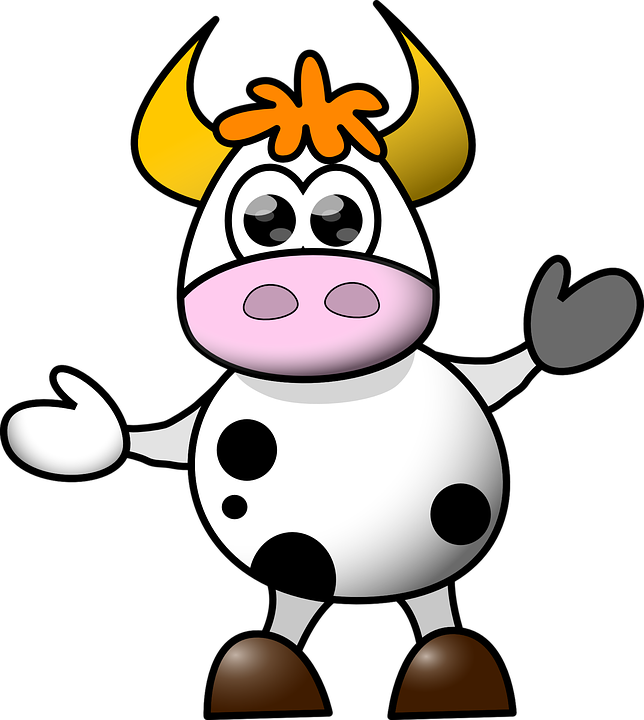 Banner Free Download Cow Spots Clipart - Cartoon Cow - Png Download (534x597), Png Download