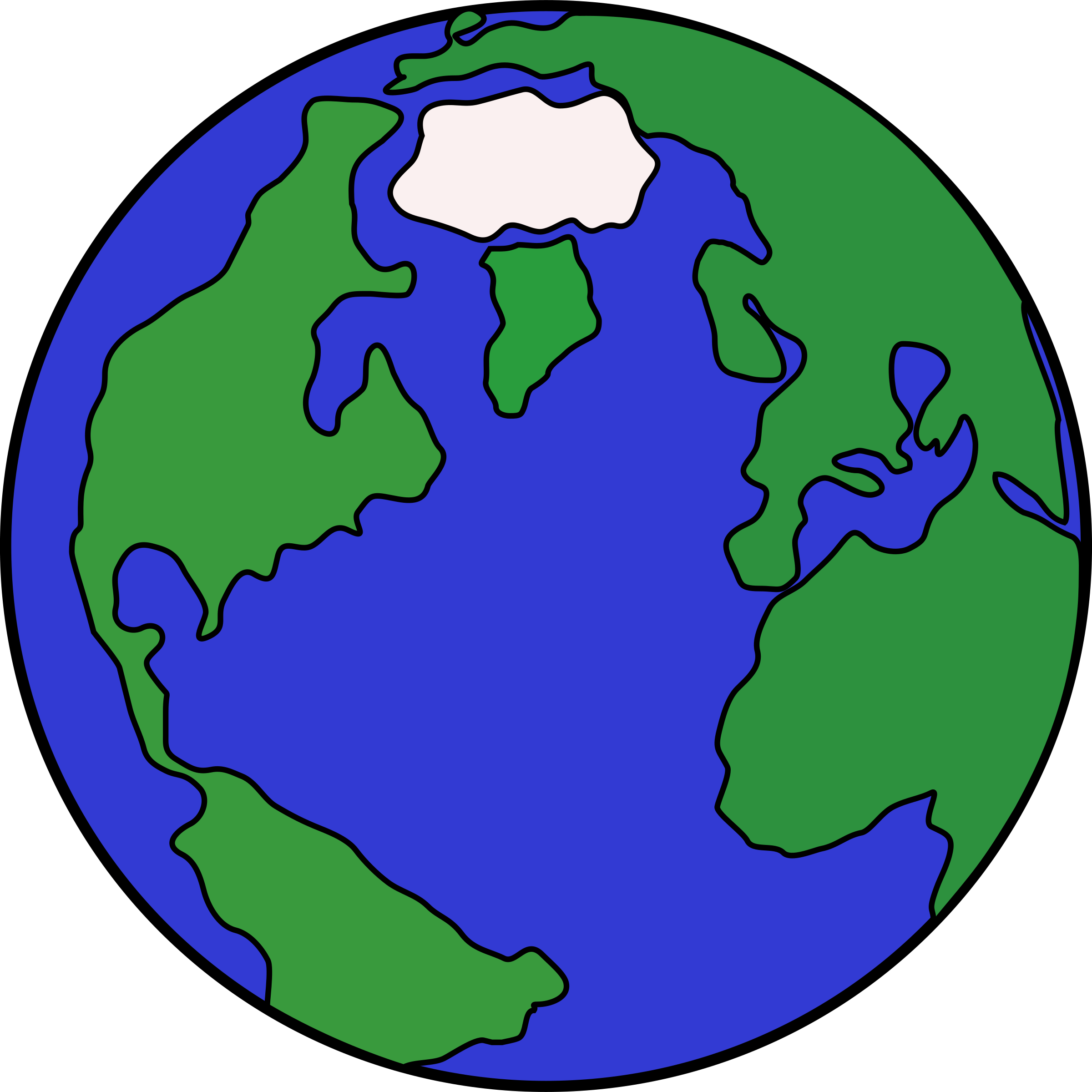 Cute Clipground Clipartfest - Globe Cartoon - Png Download (1000x1000), Png Download