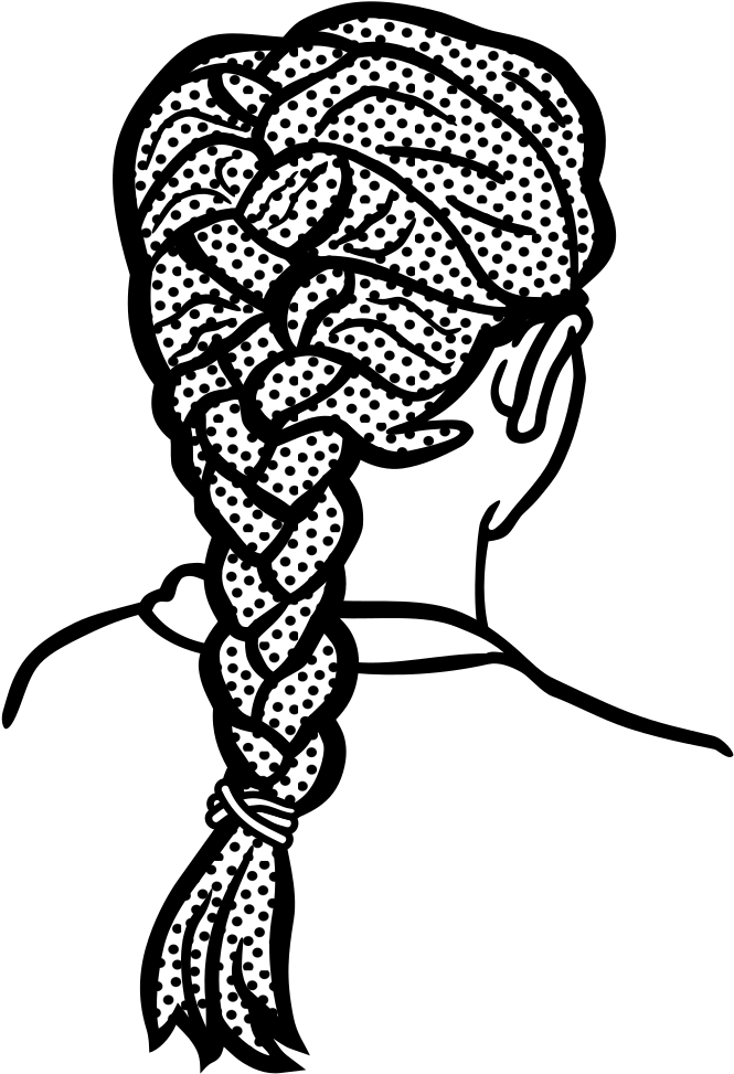 Clip Art Details - Braid Clipart Black And White - Png Download (1000x1000), Png Download