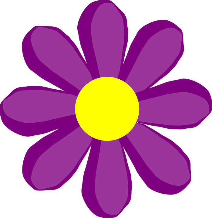 Purple Flower 10 Clip Art - Spring Flower Clip Art - Png Download (582x599), Png Download