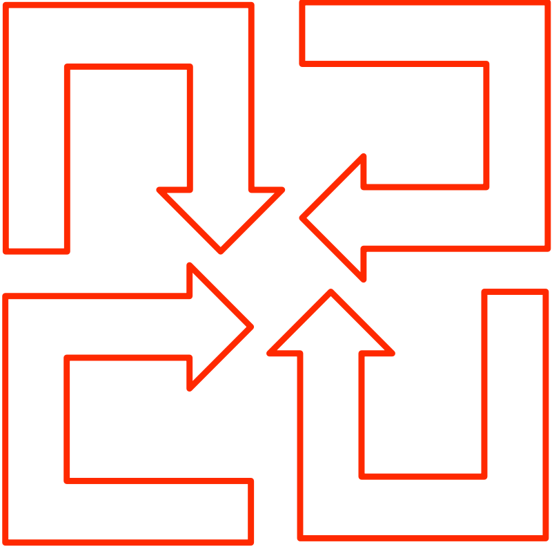 U Shaped Arrow Set Art Clipart Png For Web - Arrow Transparent Png (600x596), Png Download