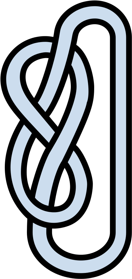 Figure8knot Mathematical Knot Theory - Knot Clipart (453x939), Png Download