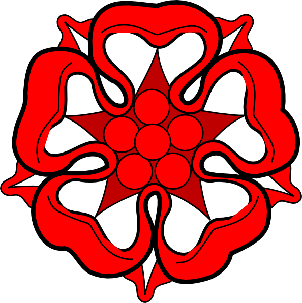 Red Flower Clipart Symmetrical Flower - Clip Art - Png Download (594x596), Png Download