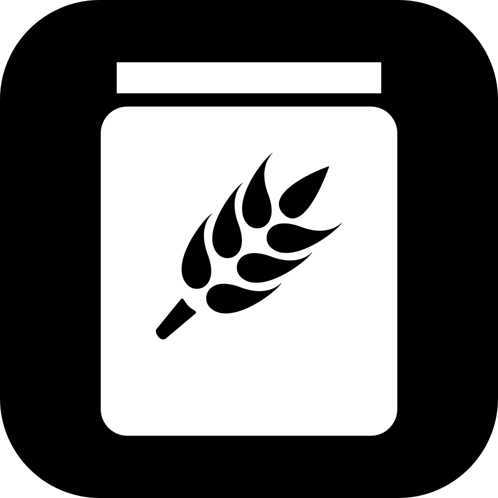 Cereals Canister In A Rounded Square Comments - Icone Cereais Clipart (980x980), Png Download