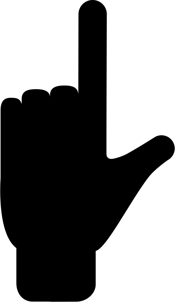Silhouette At Getdrawings Com - Index Finger Clipart (568x981), Png Download