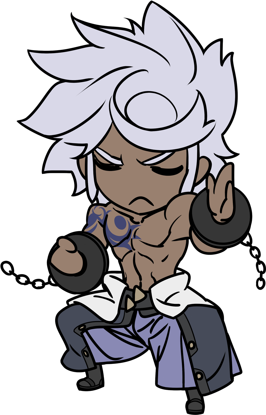 Moves Clipart Arm Upward - Enkidu Under Night Art - Png Download (1024x1440), Png Download