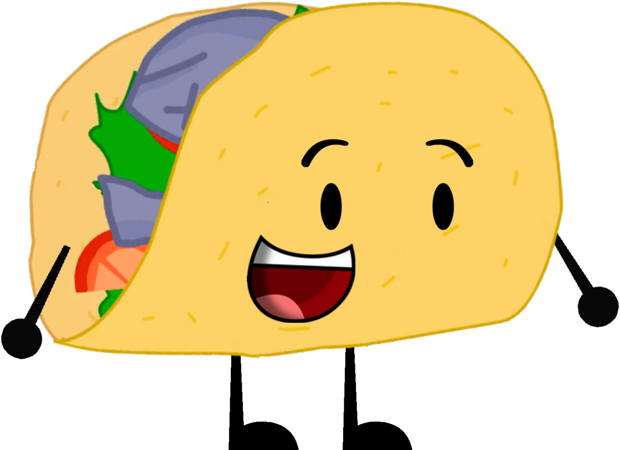 Cartoon Taco Png Svg Royalty Free Stock - Bfdi Pose Clipart (1306x1071), Png Download