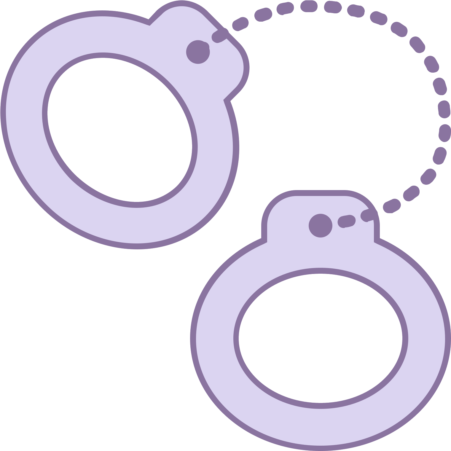 The Icon Is A Picture Of Handcuffs - Kajdanki Png Clipart (1600x1600), Png Download