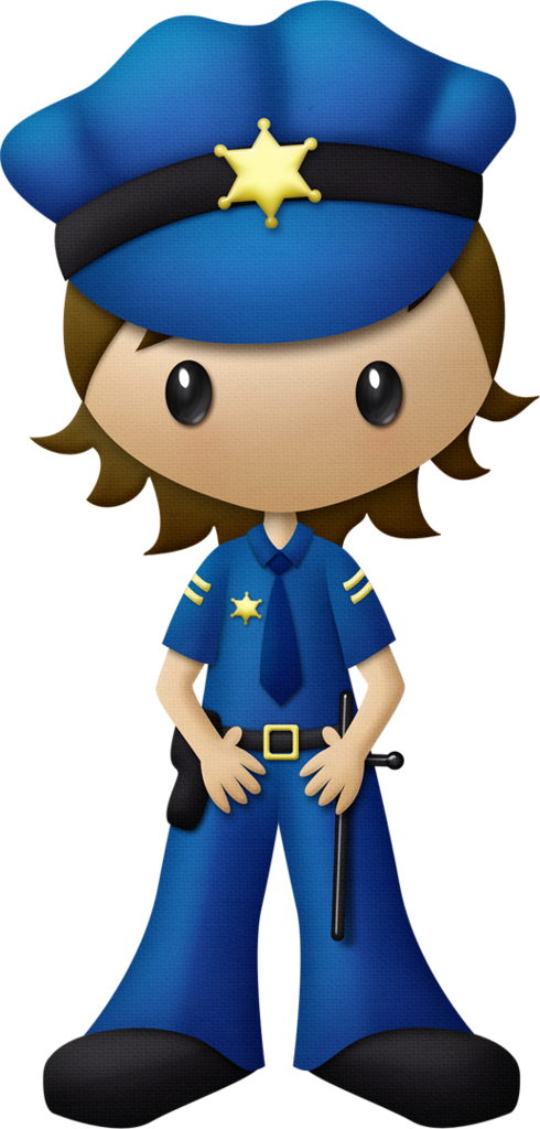 Handcuffs Clipart Bad Cop - Policia Dibujo Infantil - Png Download (490x1024), Png Download