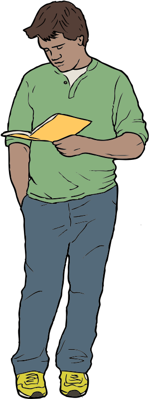 Jamie O'shea Reading - Free Clipart Man Standing - Png Download (800x800), Png Download