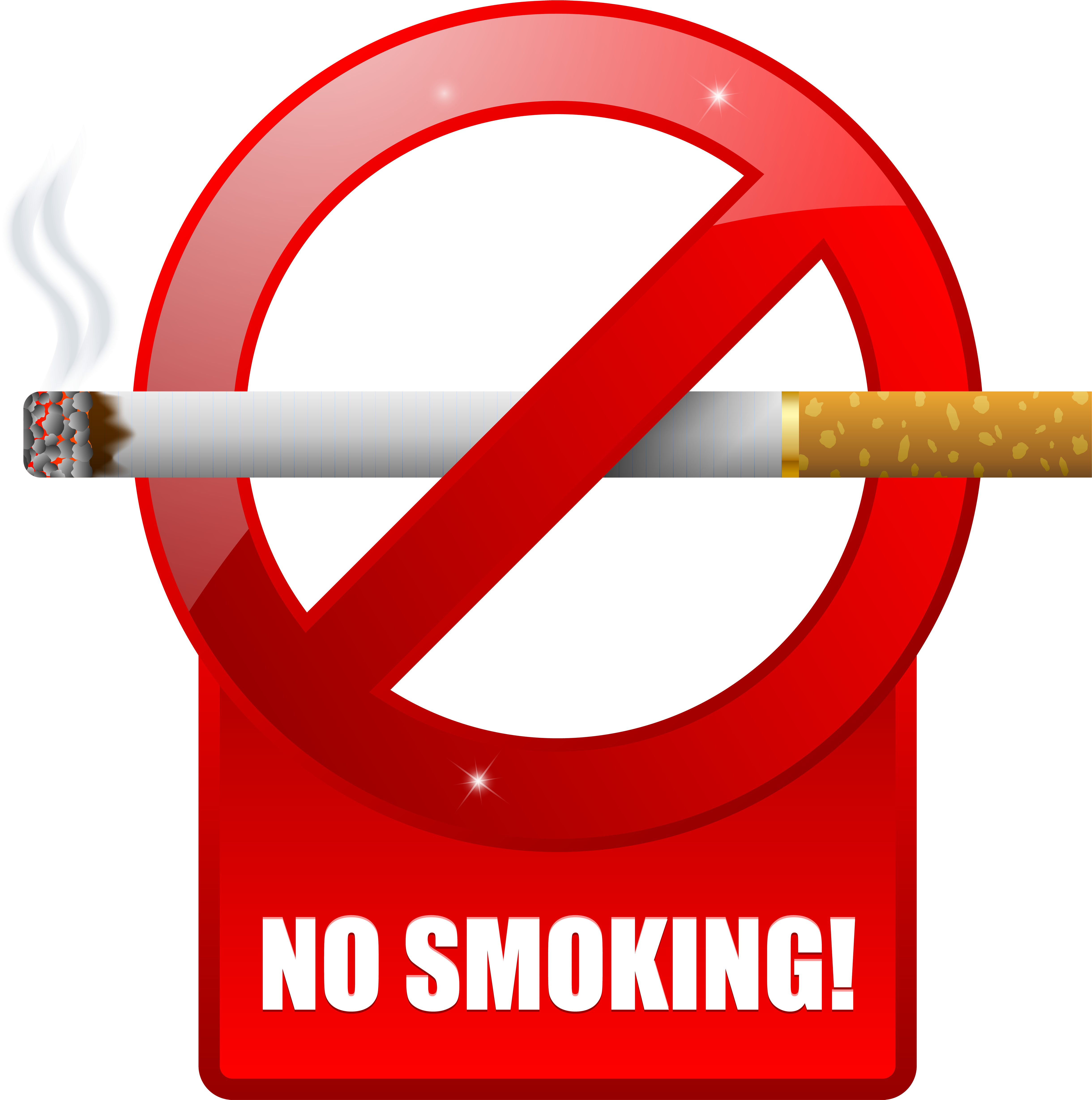 3d No Smoking Sign Clipart (1250x1259), Png Download