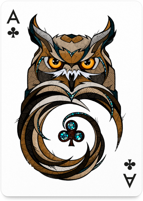 Click Here To Pre-order Your Own Limited Edition Pack - Owl Playing Card Design Clipart (640x708), Png Download