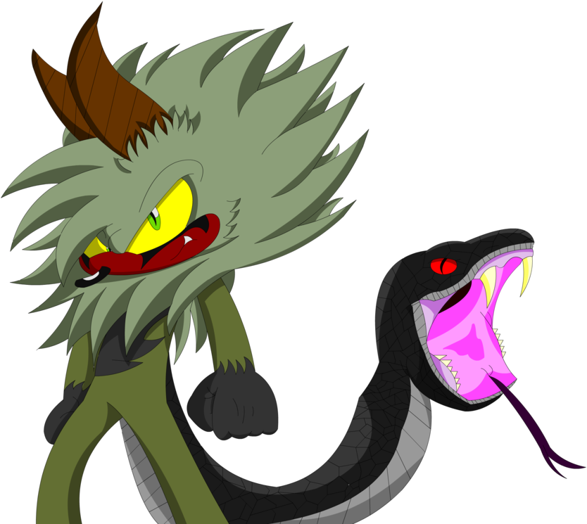 Graphic Black And White Ravage The By Cerberean - Chimera Clipart (1057x755), Png Download