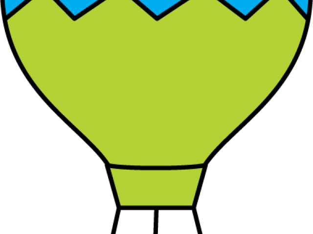 Hot Air Balloon Clipart - Green Hot Air Balloon Clipart - Png Download (640x480), Png Download