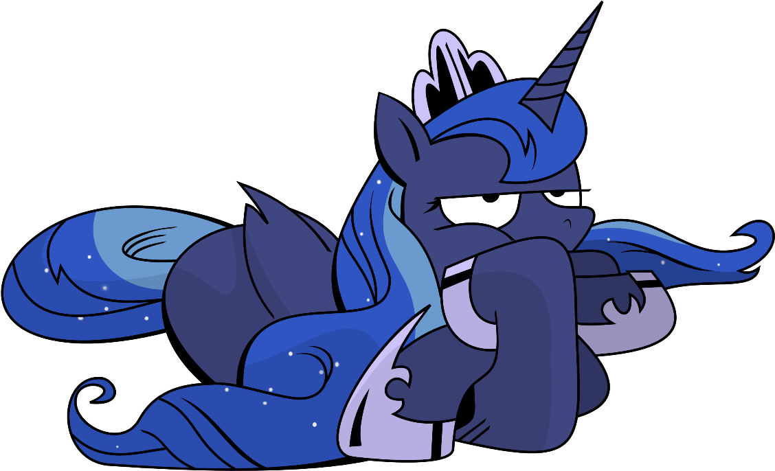 Andypriceart, Idw, Mad, Princess Luna, Safe, Simple - Mlp Luna Bored Clipart (1200x800), Png Download