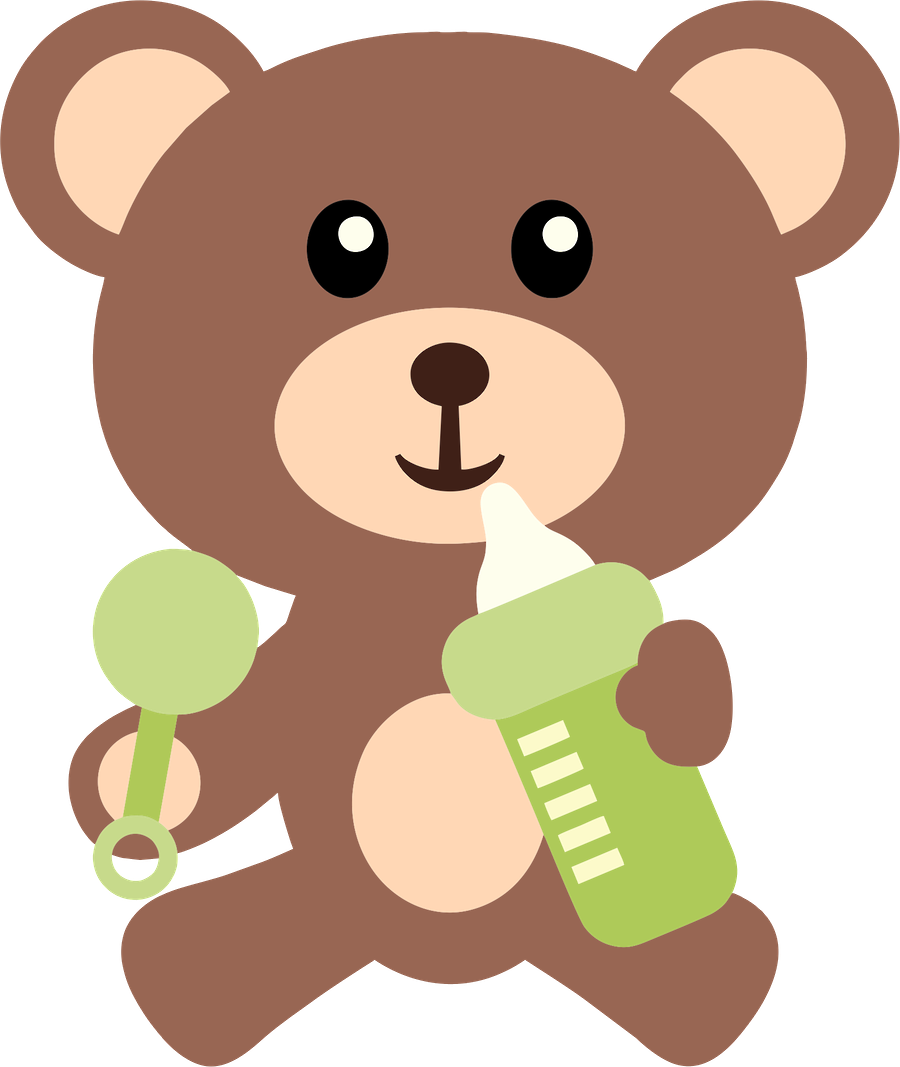 Ursinhos E Ursinhas - Baby Teddy Bear Cartoon Clipart (900x1067), Png Download