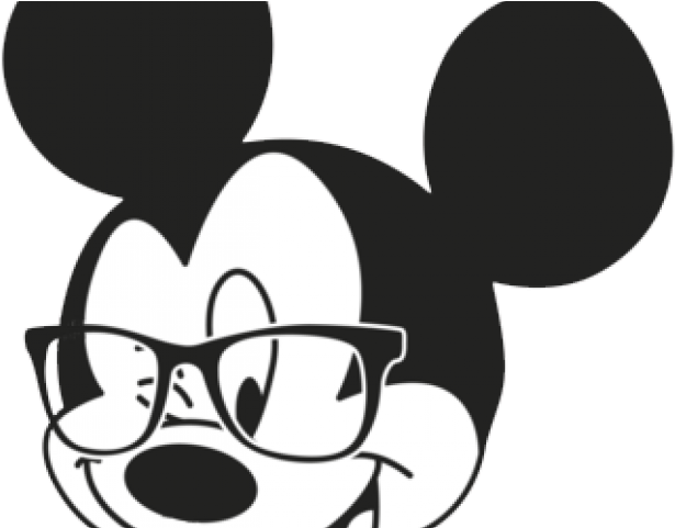Glass Clipart Mickey Mouse - Mickey Mouse Face With Glasses - Png Download (640x480), Png Download