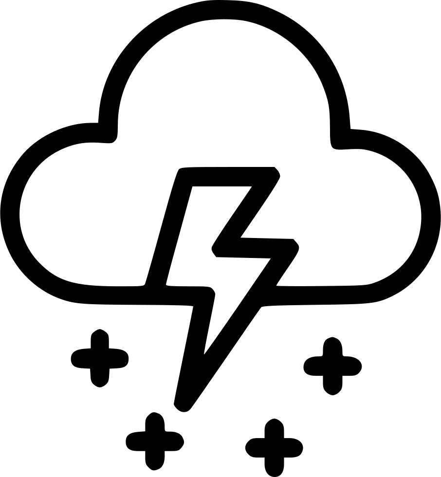 Thunder Clipart Cloudy - Cloud Sun And Thunder Clipart - Png Download (906x980), Png Download