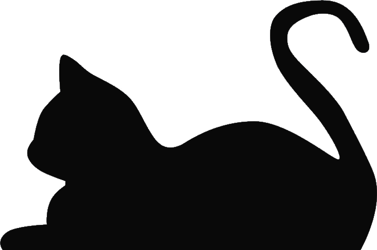 Feline Clipart Touch - Cat Silhouette - Png Download (733x487), Png Download