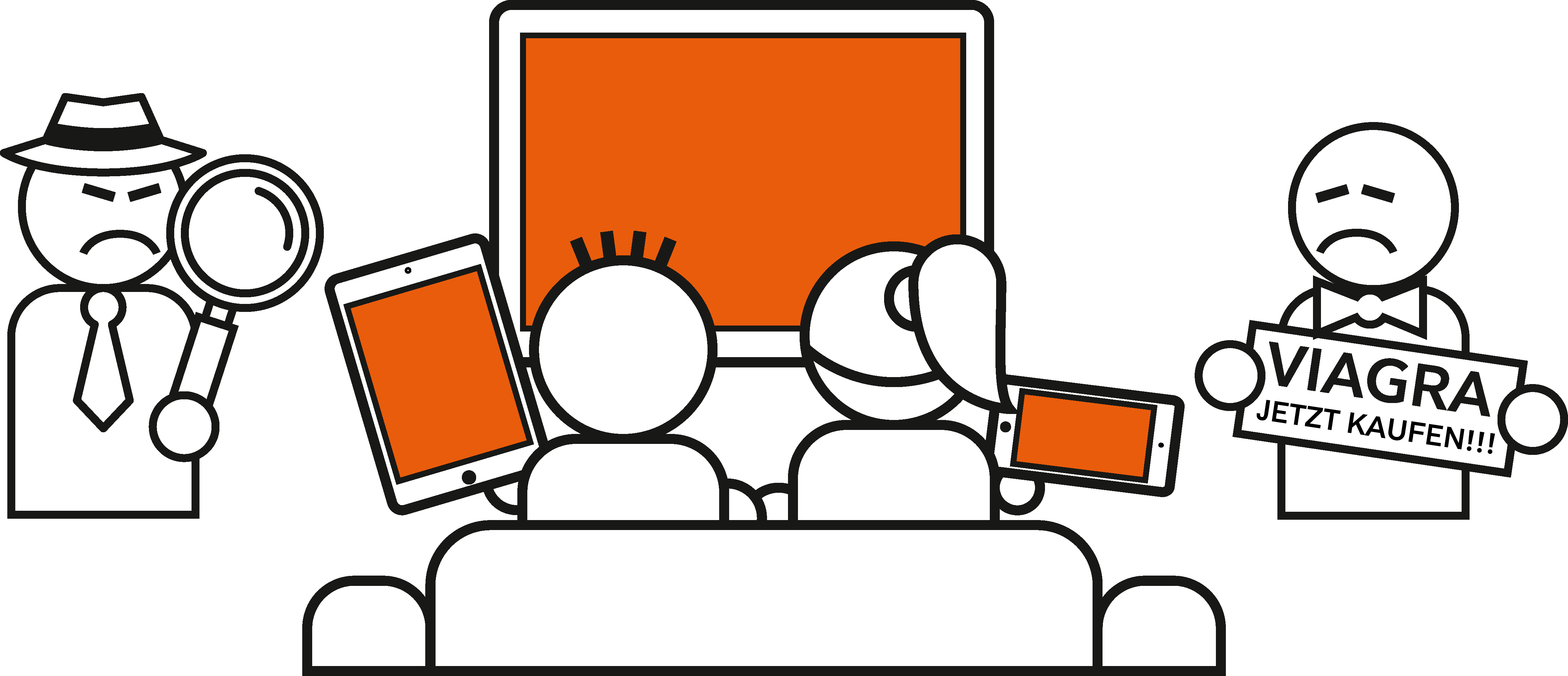 Stay In Touch With Eblocker Clipart (4716x2033), Png Download