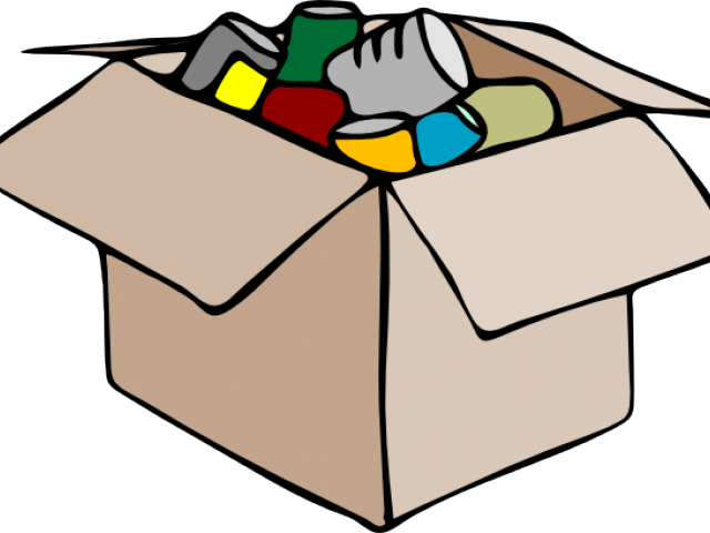 Cardboard Boxes With Items Clipart - Png Download (640x480), Png Download