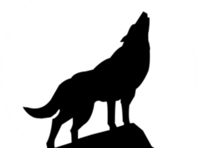 Howling Wolf Clipart - Wolf Howling Silhouette - Png Download (640x480), Png Download