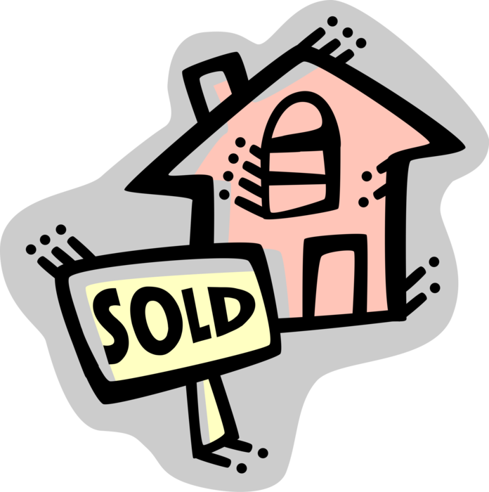 Vector Illustration Of Residential Real Estate Home Clipart (696x700), Png Download