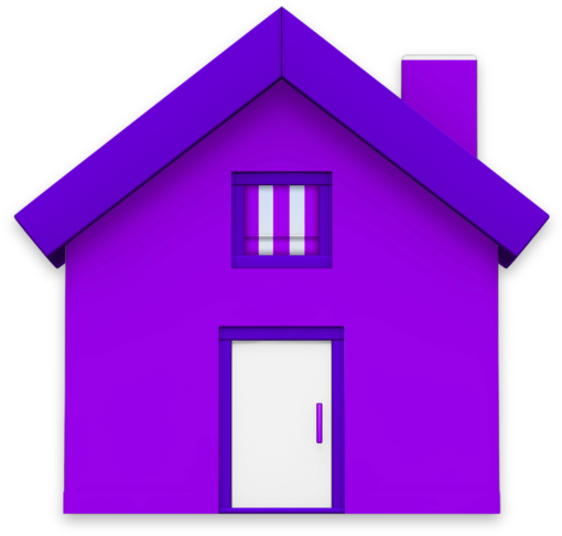 Birdhouse Clipart Purple Clipart Royalty Free - Purple Home Icon - Png Download (600x600), Png Download