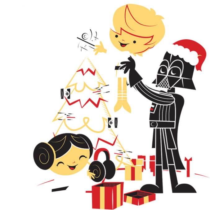 Silent Night, Jedi Knight - Star Wars Christmas Clipart - Png Download (799x706), Png Download