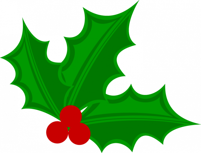 Christmas Holly Nice Pages For Kids Clip - Transparent Background Holly Clipart - Png Download (650x493), Png Download