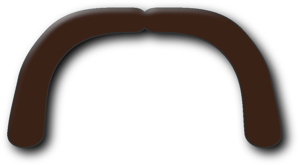 Clip Art Mustache - Handle Bar Mustache Clipart - Png Download (1200x600), Png Download