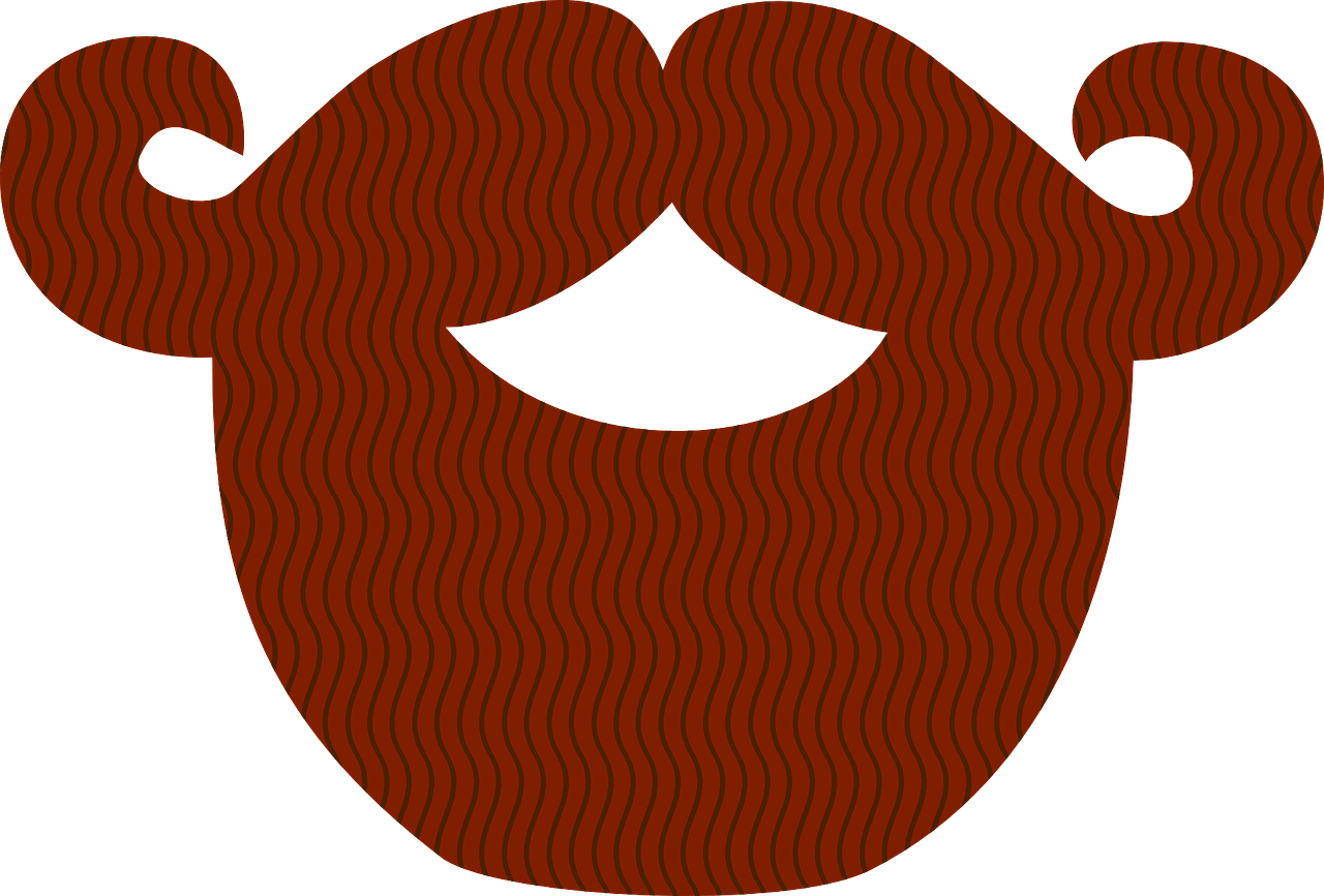 Moustache And Beard Template Clipart (960x650), Png Download