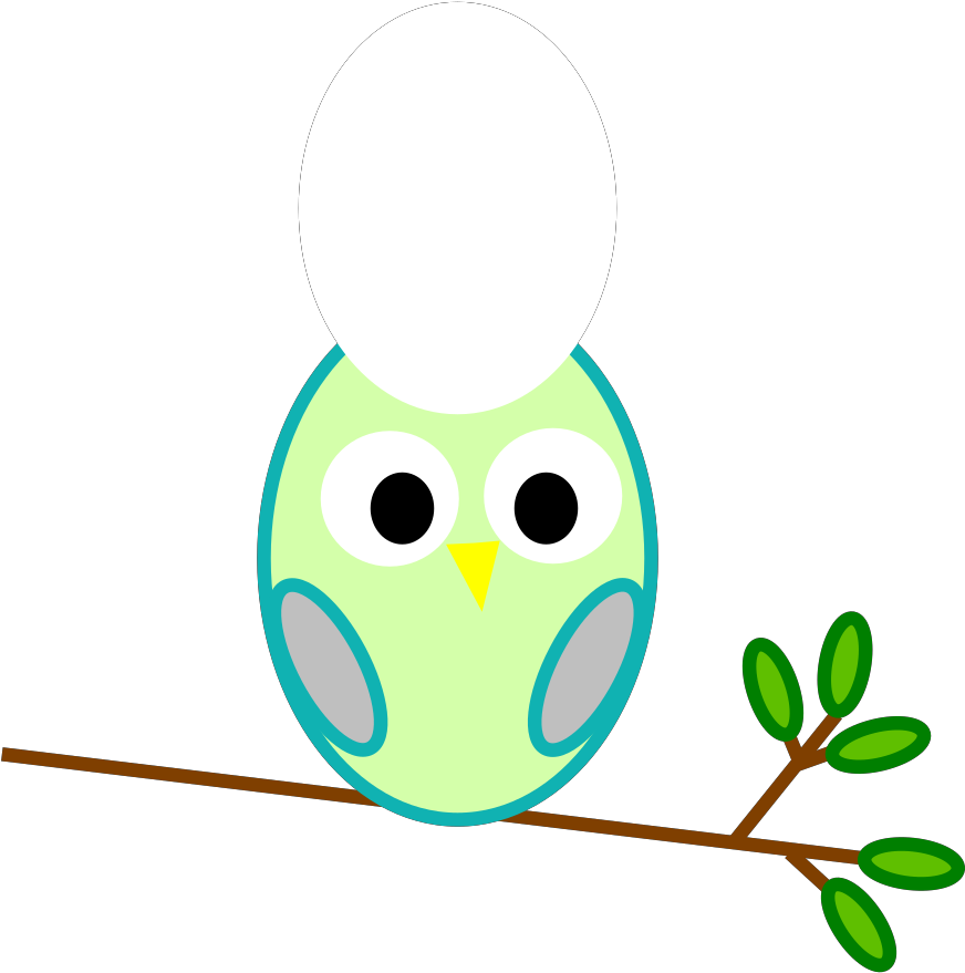 This Free Clip Arts Design Of Mint Owl - Png Download (600x533), Png Download